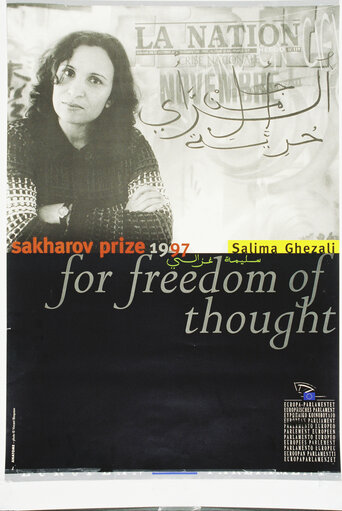 Sakharov Prize poster of 1997 Salima Ghezali