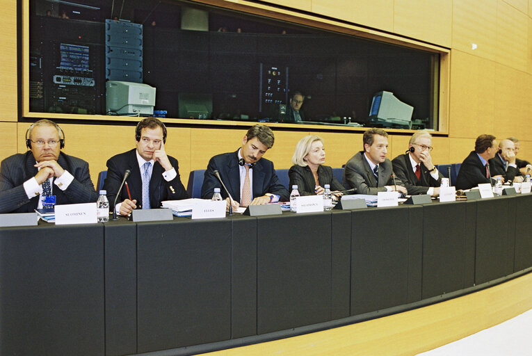 Photo 15 : EPP group meeting with the French Minister for Agriculture Herve GAYMARD in Strasbourg