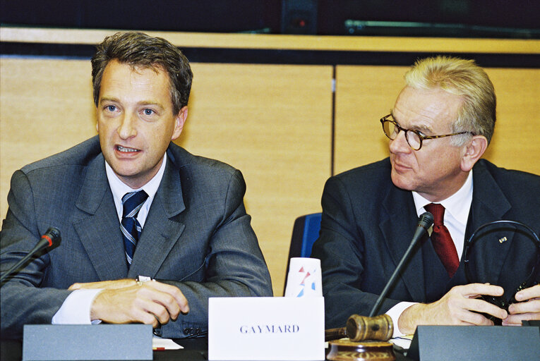 EPP group meeting with the French Minister for Agriculture Herve GAYMARD in Strasbourg