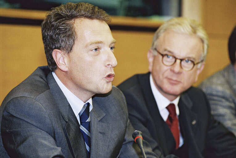 EPP group meeting with the French Minister for Agriculture Herve GAYMARD in Strasbourg