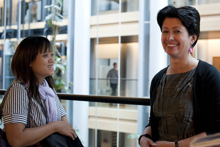 Foto 1: Meeting with Barbara LOCHBIHLER