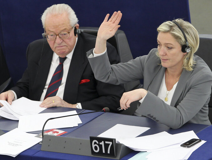 Foto 30: MEPS Jean Marie Le Pen et Marine Le Pen