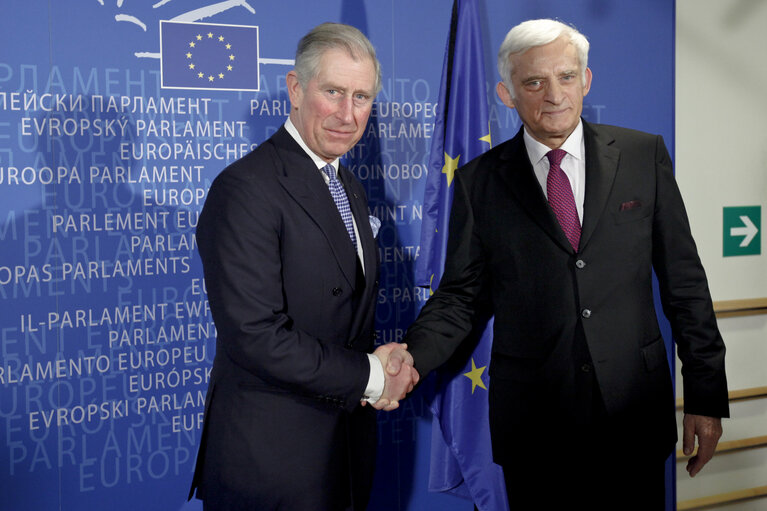 Fotografie 11: Welcoming of HRH Prince Charles, Prince of Wales by Jerzy Buzek