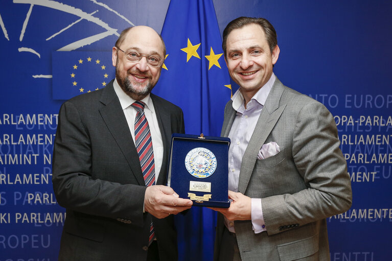 Fotografi 2: Martin SCHULZ, EP President meets with Jorgo CHATZIMARKAKIS