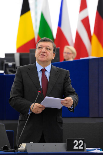 EC President Jose BARROSO in Plenary Debate on the review of the Lithuanian Presidency