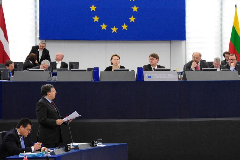 EC President Jose BARROSO in Plenary Debate on the review of the Lithuanian Presidency