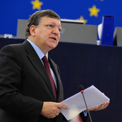 EC President Jose BARROSO in Plenary Debate on the review of the Lithuanian Presidency