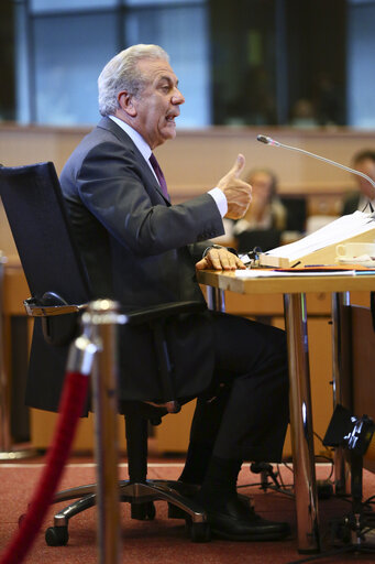 Fotografia 5: Hearing of Commissioner-designate for Migration & Home Affairs