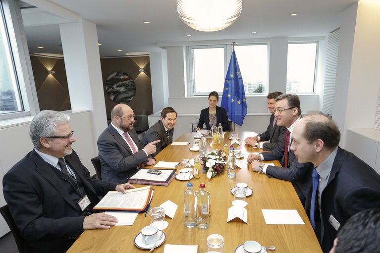 Zdjęcie 1: Martin SCHULZ, EP President, meets with Igor CORMAN, Speaker of the Moldovan Parliament