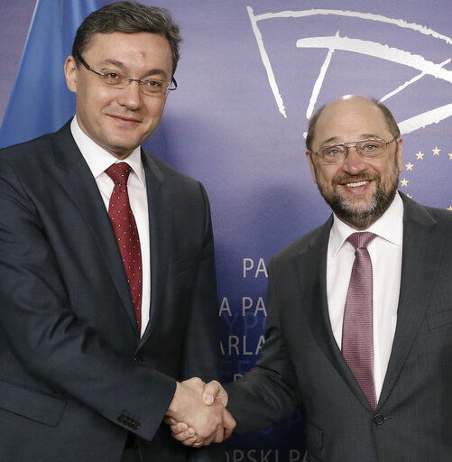 Foto 3: Martin SCHULZ, EP President, meets with Igor CORMAN, Speaker of the Moldovan Parliament