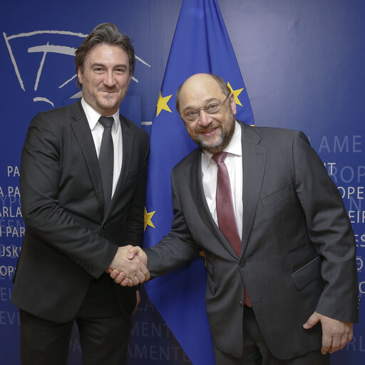 Billede 1: Martin SCHULZ - EP President meets with Antoine VAROQUIE - French Socialist candidate