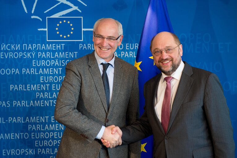 Martin SCHULZ - EP President meets with Thierry REPENTIN, Minister for European Affairs of France