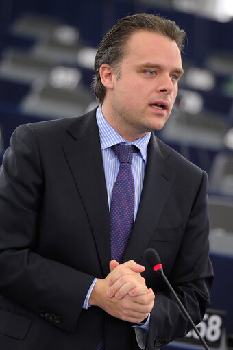 Philippe DE BACKER during the plenary session in Strasbourg week 09 2014