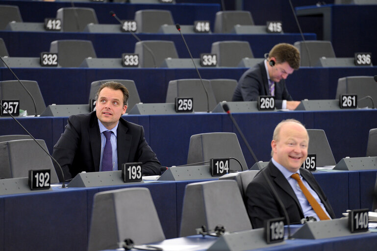 Suriet 2: Philippe DE BACKER during the plenary session in Strasbourg week 09 2014