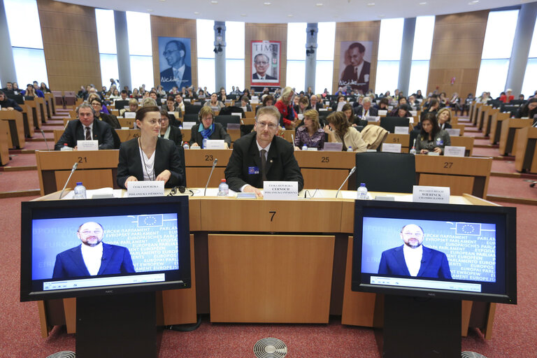 Fotogrāfija 16: Interparliamentary meeting on International Women's Day 2014 - Preventing violence against women - A challenge for all