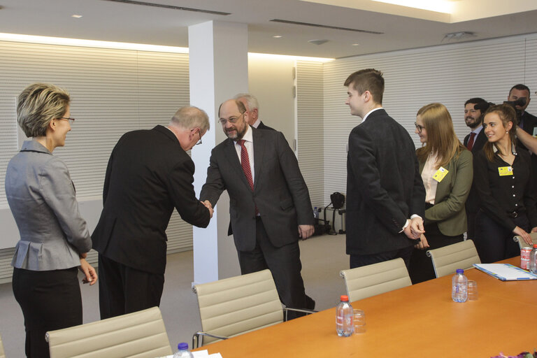 Fotografia 5: Martin SCHULZ EP President meets with academics and students of Technical University in Koszalin and representatives of Studio HD Platon