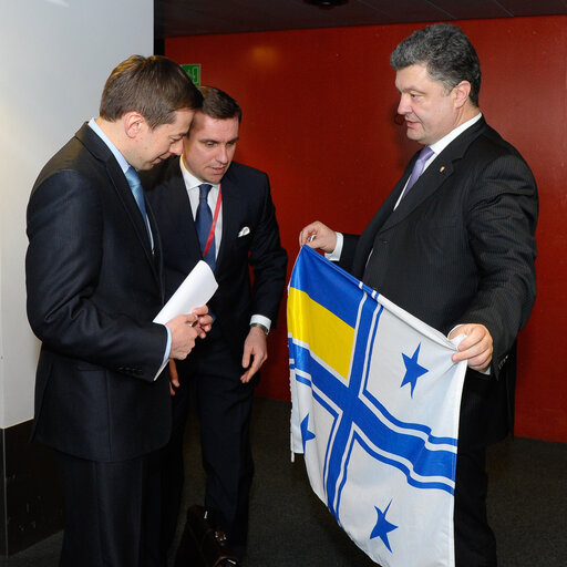 EP President meets with Ukrainian MP POROSHENKO
