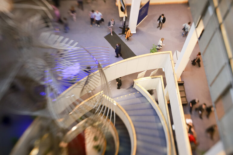 Confluence Sculpture by Strebelle at the European Parliament in Brussels