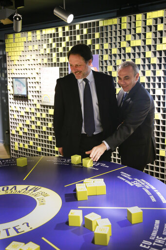 Opening of an exhibition at the Parlementarium