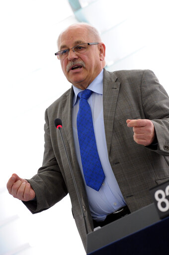 Horst SCHNELLHARDT during Plenary session in Strasbourg April 2014