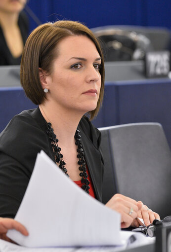 Sandra PETROVIC JAKOVINA during a Plenary week 16 2014 in Strasbourg