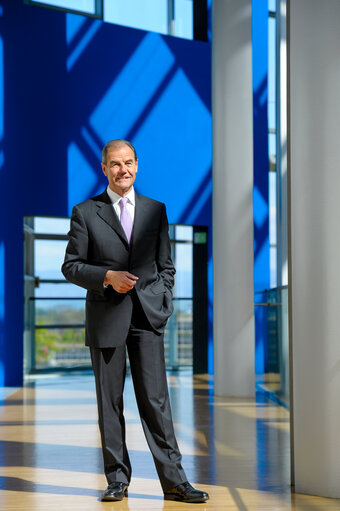 Portraits of MEP Hubert PIRKER in Strasbourg