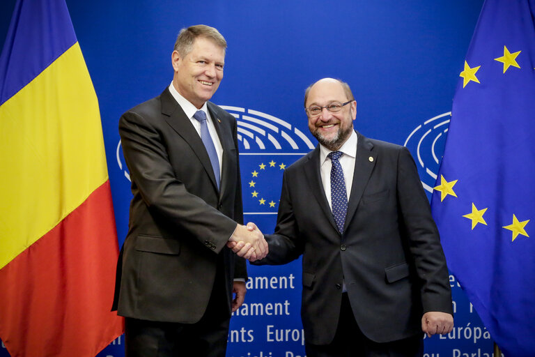 Fotografie 4: Martin SCHULZ - EP President meets with Klaus IOHANNIS - Romanian  President  - Welcome