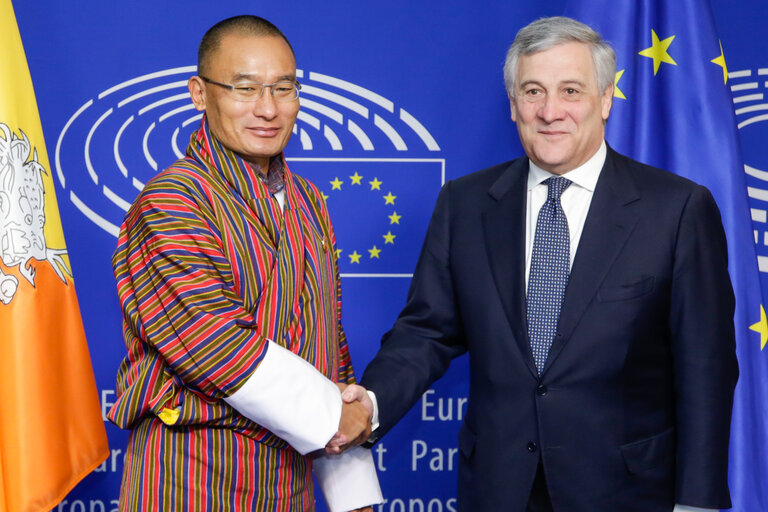 Fotogrāfija 2: Visit of the prime minister of Bhutan. Official welcome.