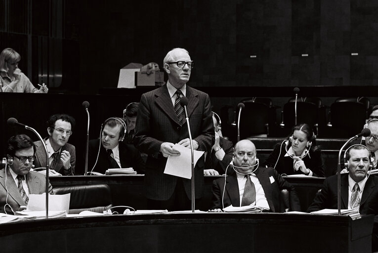 Fotografia 6: Knud Borge ANDERSEN, President of the Council of Ministers, during a session in Luxembourg on May 1978.