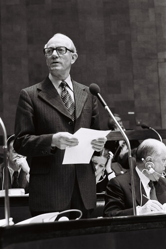 Fotogrāfija 4: Knud Borge ANDERSEN, President of the Council of Ministers, during a session in Luxembourg on May 1978.