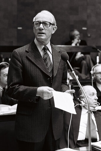 Fotografia 3: Knud Borge ANDERSEN, President of the Council of Ministers, during a session in Luxembourg on May 1978.