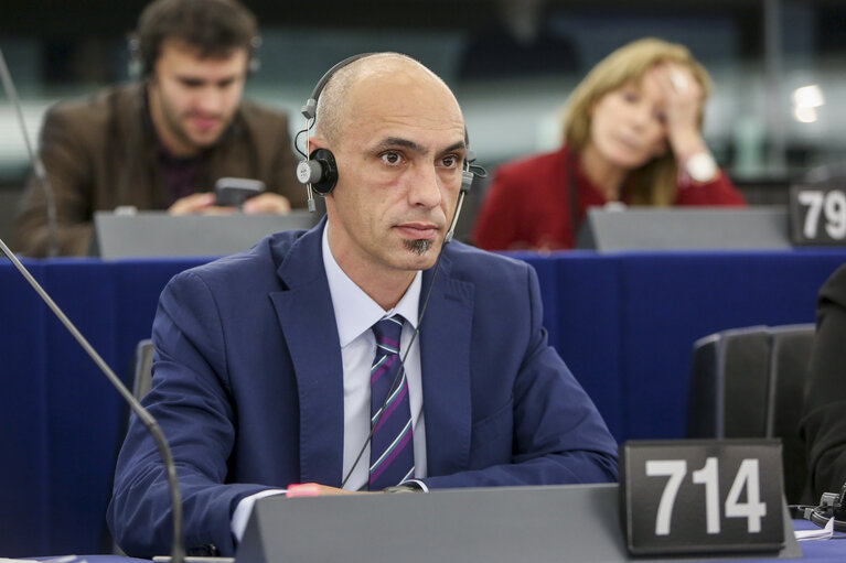 Zdjęcie 8: Razvan POPA in plenary session week 46 2017 in Strasbourg