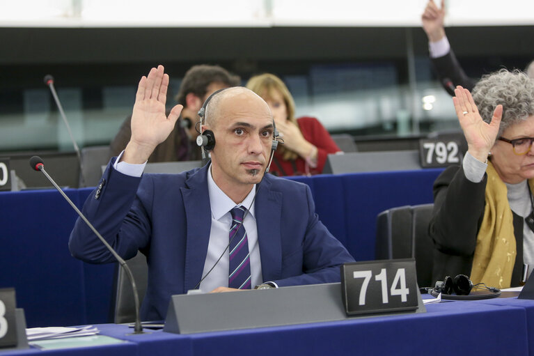 Zdjęcie 4: Razvan POPA in plenary session week 46 2017 in Strasbourg