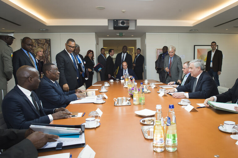 Antonio TAJANI - EP President meets with Abdoulaye Idrissa MAIGA, Prime Minister of Mali .