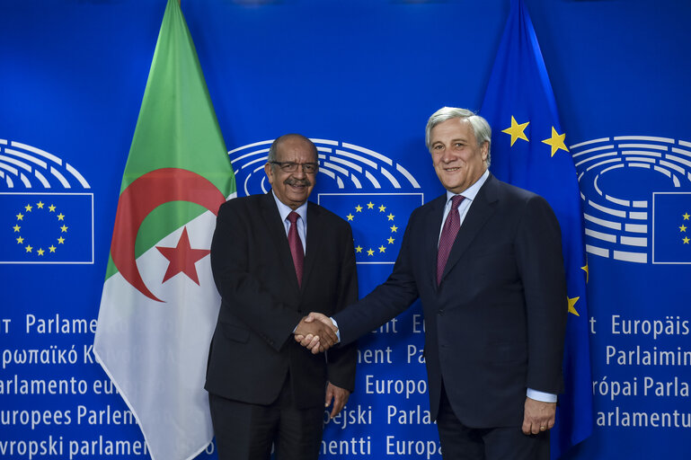 Antonio TAJANI - EP President meets with Abdelkader MESSAHEL - Minister for Foreign Affairs of Algeria