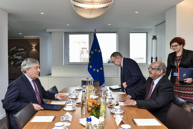 Foto 2: Antonio TAJANI - EP President meets with Abdelkader MESSAHEL - Minister for Foreign Affairs of Algeria