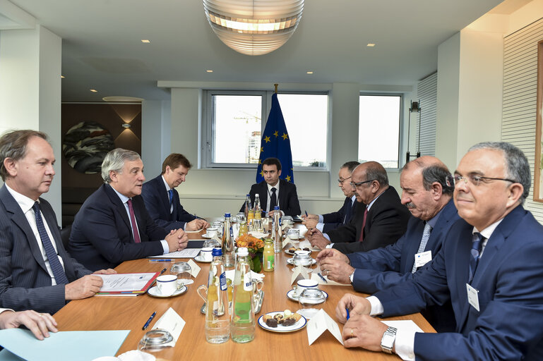 Foto 1: Antonio TAJANI - EP President meets with Abdelkader MESSAHEL - Minister for Foreign Affairs of Algeria