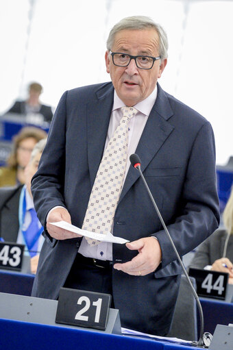 Foto 1: Antonio TAJANI - EP President in plenary session Week 43  2017 in Strasbourg - Conclusions of the European Council meeting of 19 and 20 October 2017