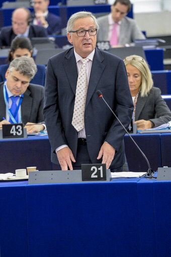 Foto 3: Antonio TAJANI - EP President in plenary session Week 43  2017 in Strasbourg - Conclusions of the European Council meeting of 19 and 20 October 2017