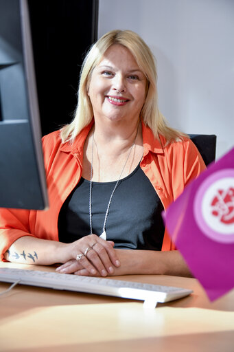 Photo 13 : Anna HEDH in the European Parliament in Strasbourg