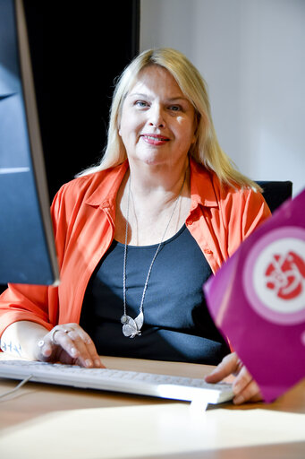 Photo 14 : Anna HEDH in the European Parliament in Strasbourg