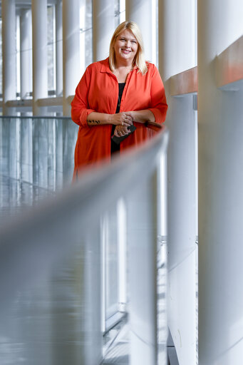 Foto 6: Anna HEDH in the European Parliament in Strasbourg