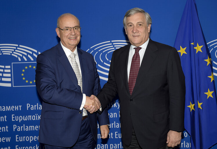 Foto 3: Antonio TAJANI - EP President meets with Jose Ignacio SALAFRANCA SANCHEZ-NEYRA and Juan SALAFRANCA, EPP Secretary General