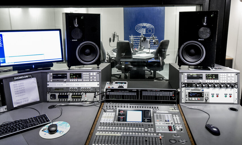 Fotografia 4: Radio studios in the European Parliament in Strasbourg