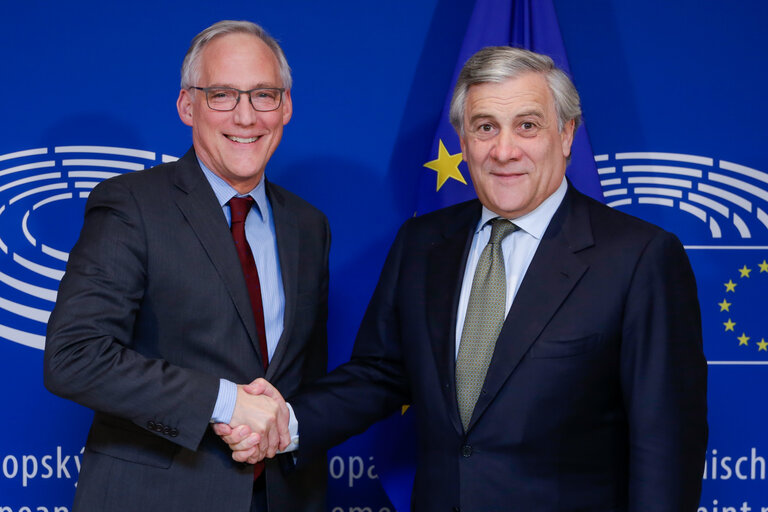 Antonio TAJANI - EP President meets with John FRANK, Vice-President of Microsoft