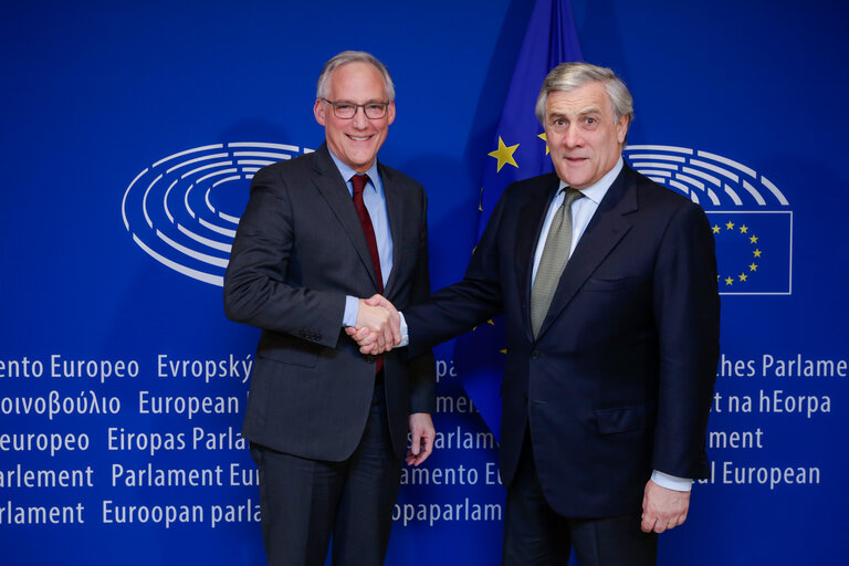 Antonio TAJANI - EP President meets with John FRANK, Vice-President of Microsoft