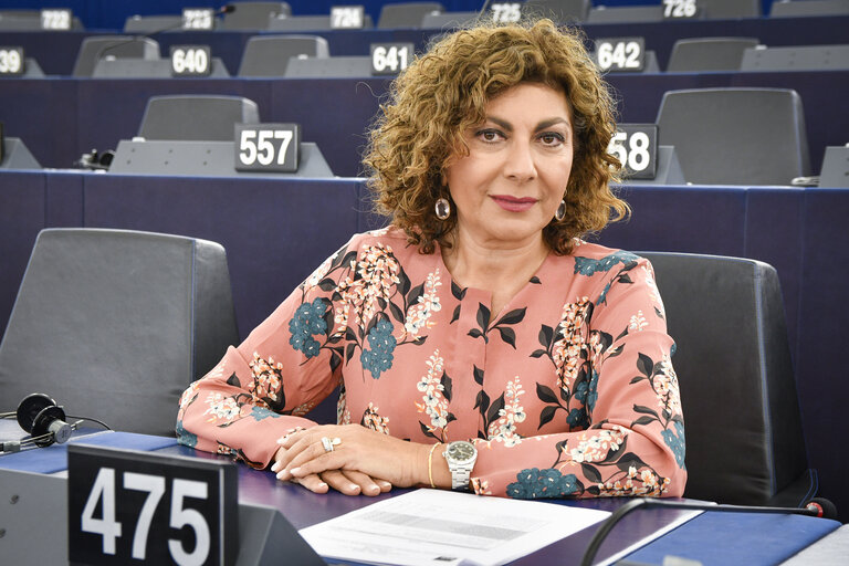 Michela GIUFFRIDA in the European Parliament in Strasbourg