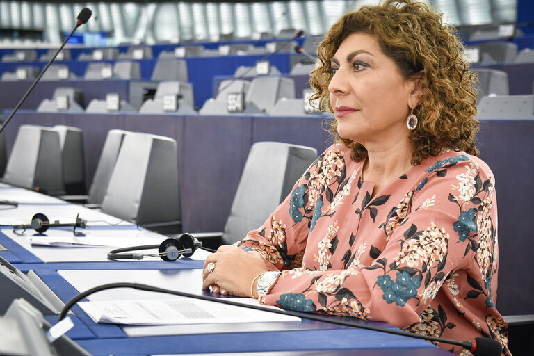 Michela GIUFFRIDA in the European Parliament in Strasbourg