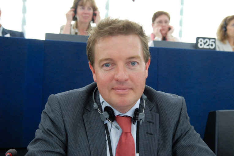 Fotó 26: Jens ROHDE in plenary session in Strasbourg.