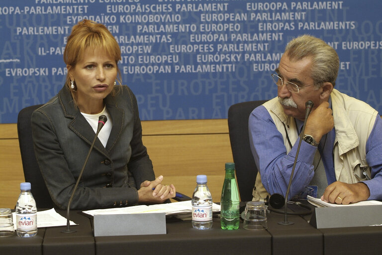 Valokuva 5: Press conference at the EP in Strasbourg.